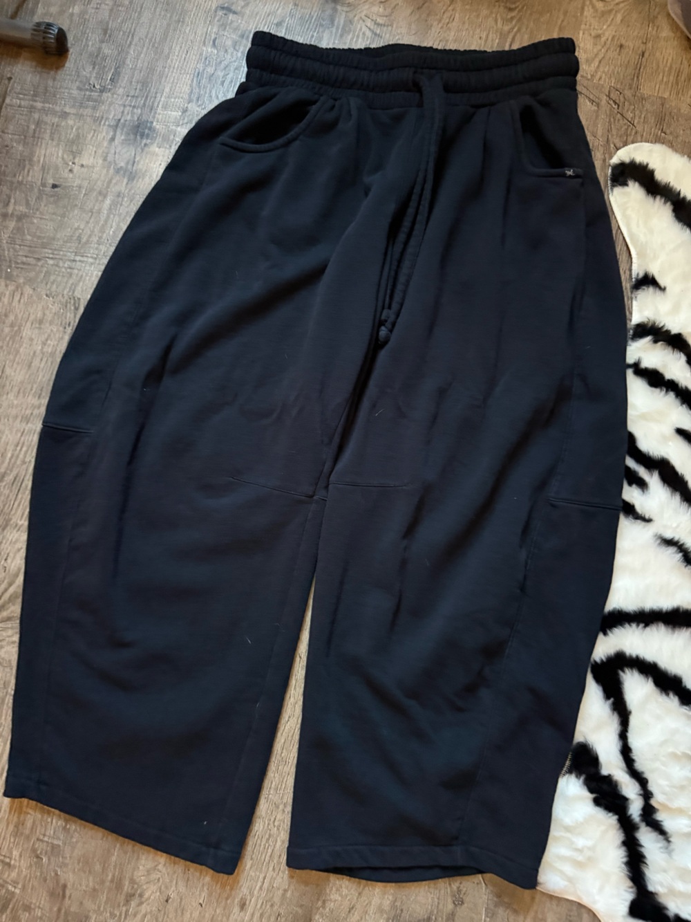 Urban Outfitters Black Wide-Leg Track Pants